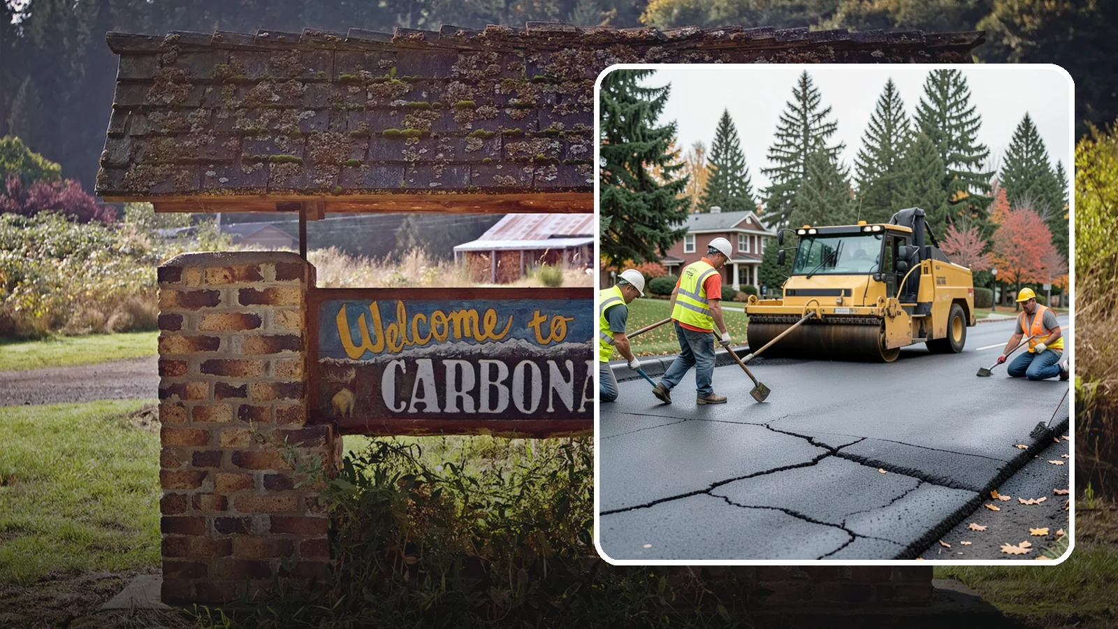 Pavement Repair in Carbonado, Pierce County, WA - Comprehensive pavement repair addressing base failures, alligator cracking, and structural deterioration.
