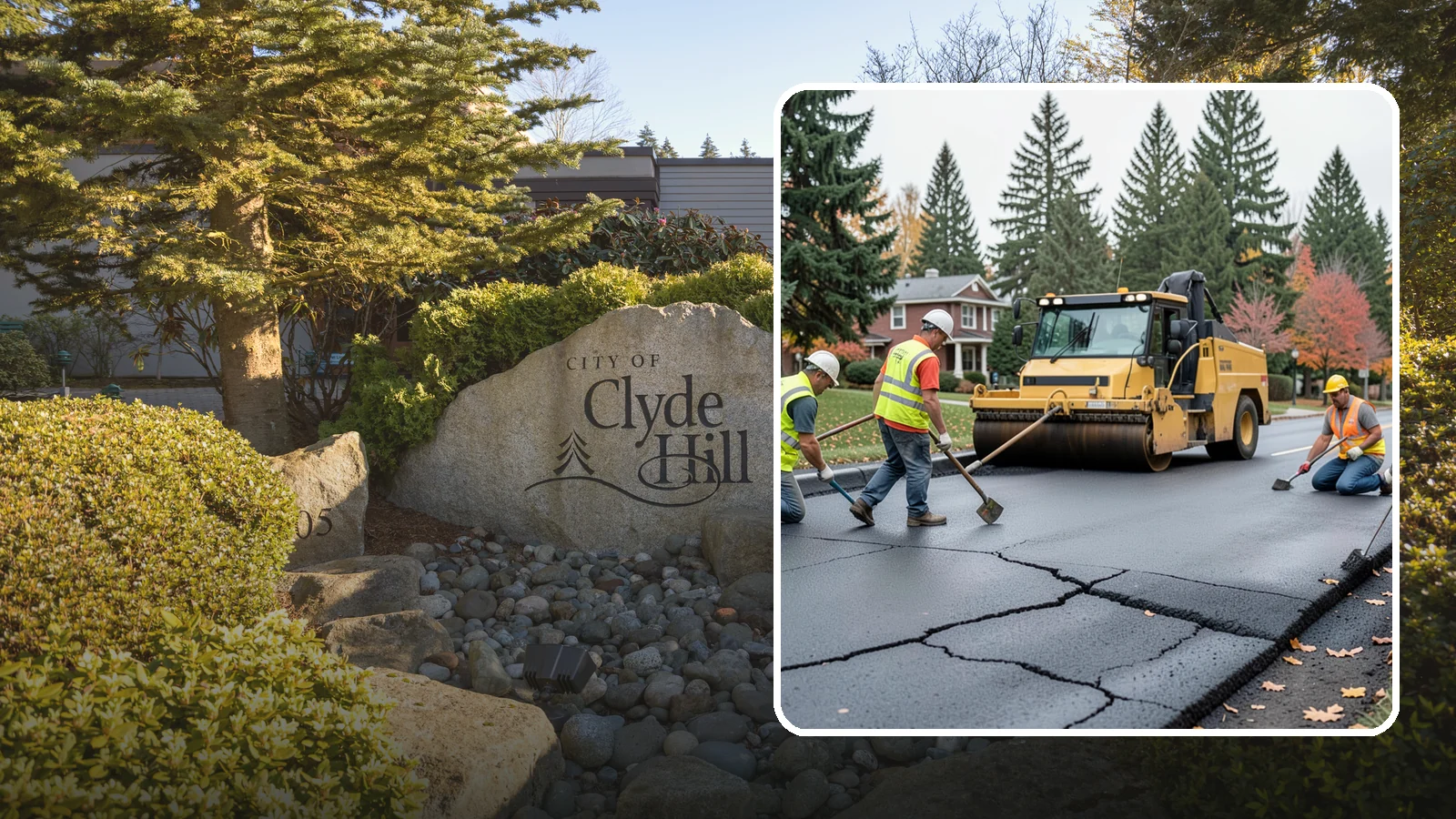 Pavement Repair in Clyde Hill, King County, WA - Comprehensive pavement repair addressing base failures, alligator cracking, and structural deterioration.