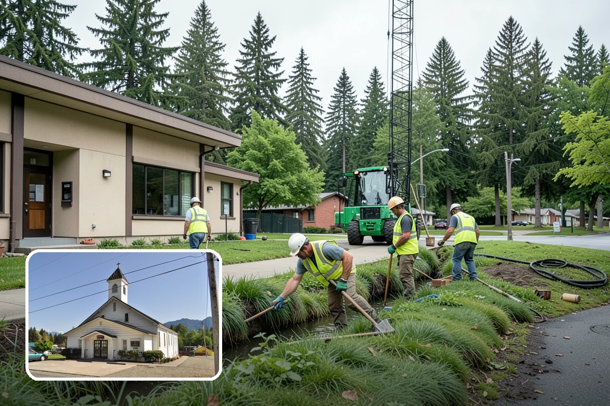 Pavement Repair in Concrete, Skagit County, WA - Repairs address the base failure, not just the surface