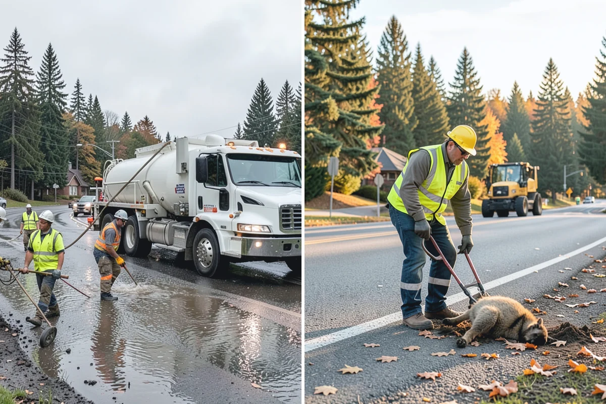 Pavement Repair in Coupeville, Island County, WA - Diagnose the failure mode and mark the limits