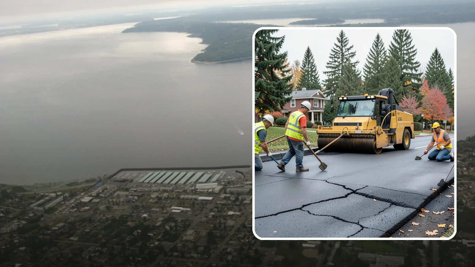 Pavement Repair in Des Moines, King County, WA - Comprehensive pavement repair addressing base failures, alligator cracking, and structural deterioration.