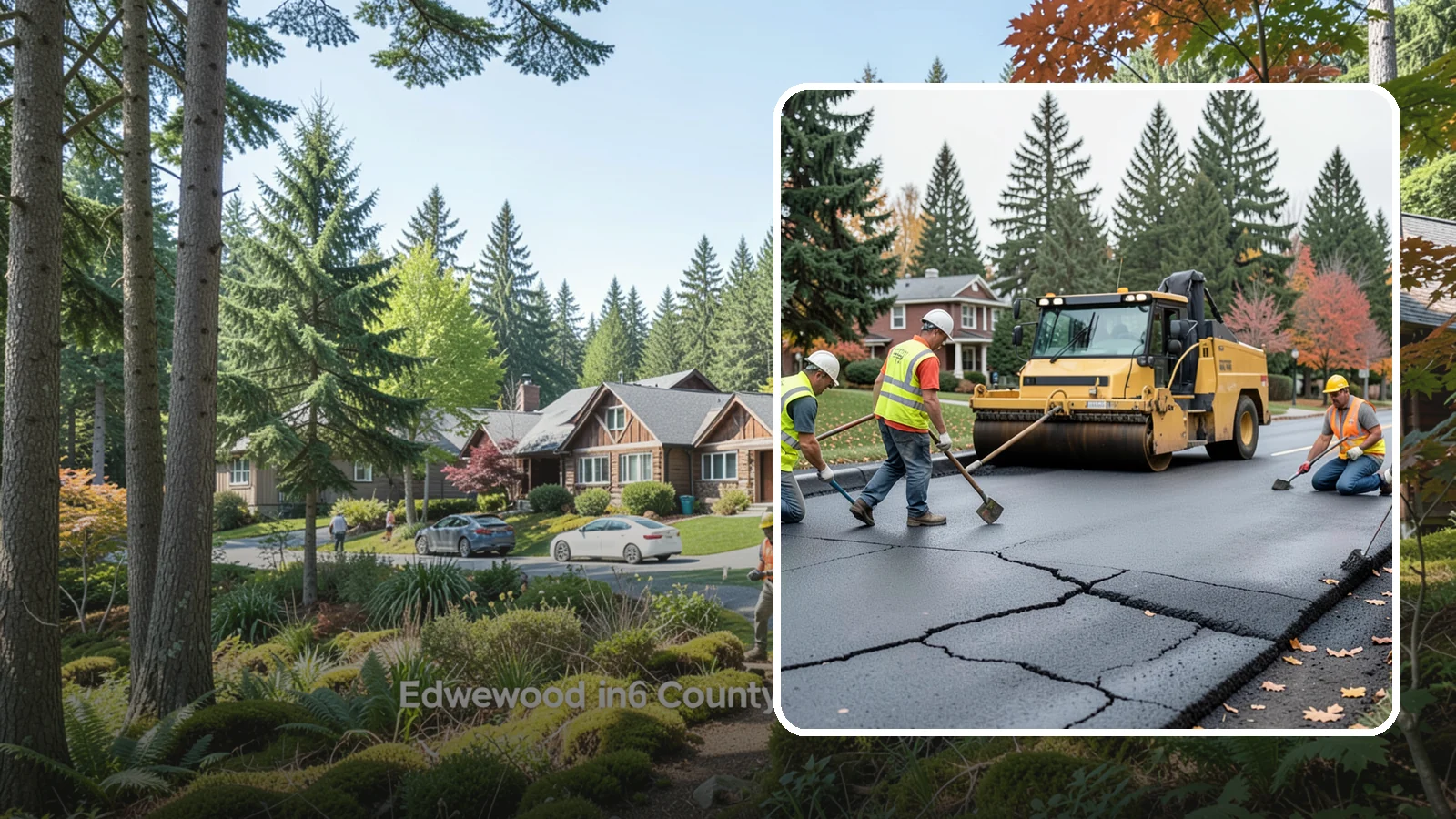 Pavement Repair in Edgewood, Pierce County, WA - Comprehensive pavement repair addressing base failures, alligator cracking, and structural deterioration.