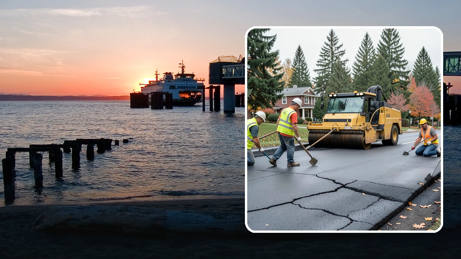 Pavement Repair in Edmonds, Snohomish County, WA - Comprehensive pavement repair addressing base failures, alligator cracking, and structural deterioration.