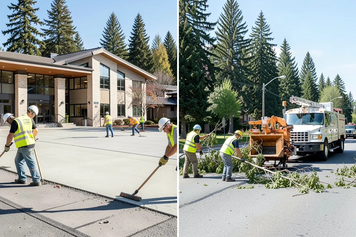 Pavement Repair in Fircrest, Pierce County, WA - Diagnose the failure mode and mark the limits