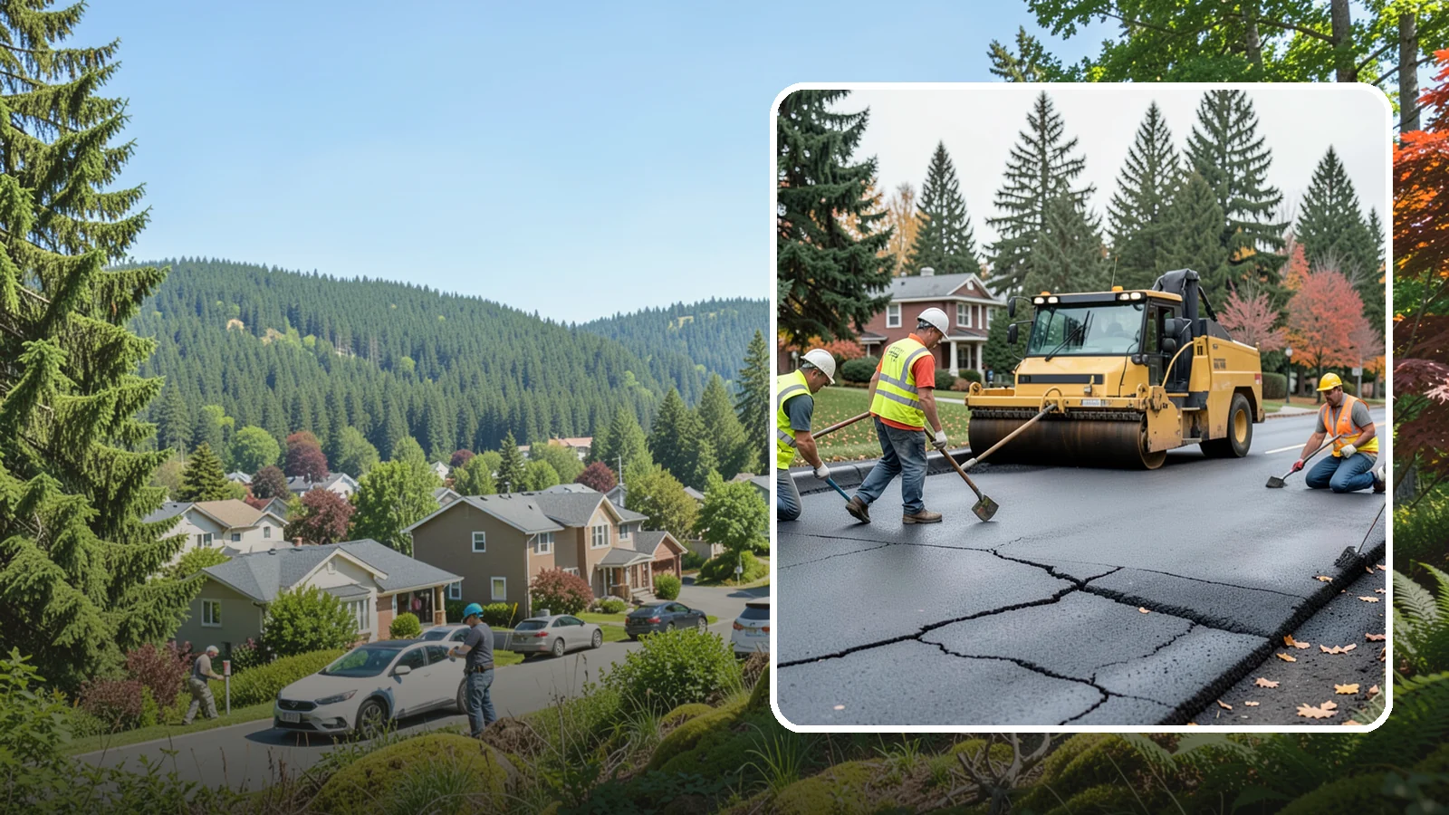Pavement Repair in Index, Snohomish County, WA - Comprehensive pavement repair addressing base failures, alligator cracking, and structural deterioration.