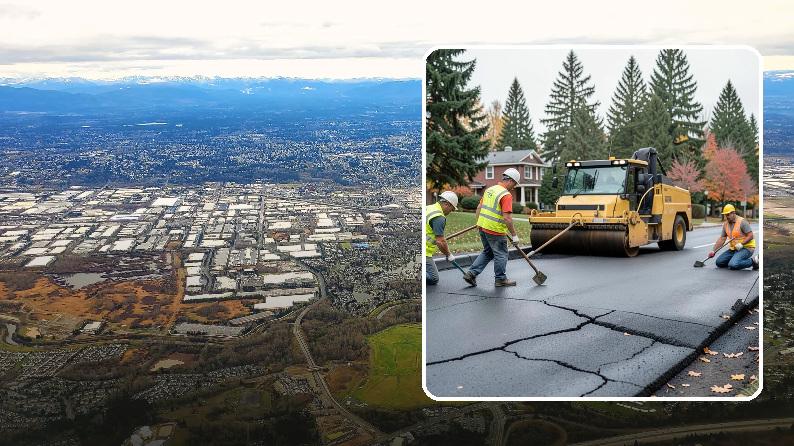 Pavement Repair in Kent, King County, WA - Comprehensive pavement repair addressing base failures, alligator cracking, and structural deterioration.