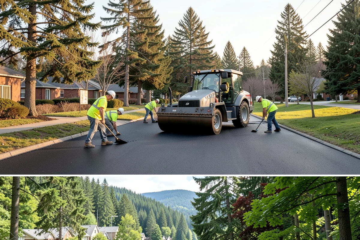 Pavement Repair in Lake Forest Park, King County, WA - Structural repairs are best completed in dry weather when the exposed subgrade stays stable long enough to rebuild.