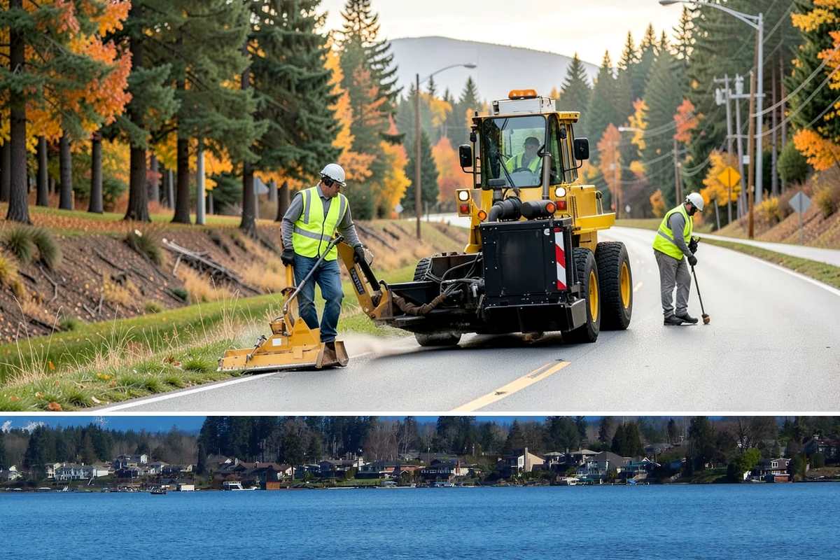 Pavement Repair in Lake Stevens, Snohomish County, WA - Structural repairs are best completed in dry weather when the exposed subgrade stays stable long enough to rebuild.