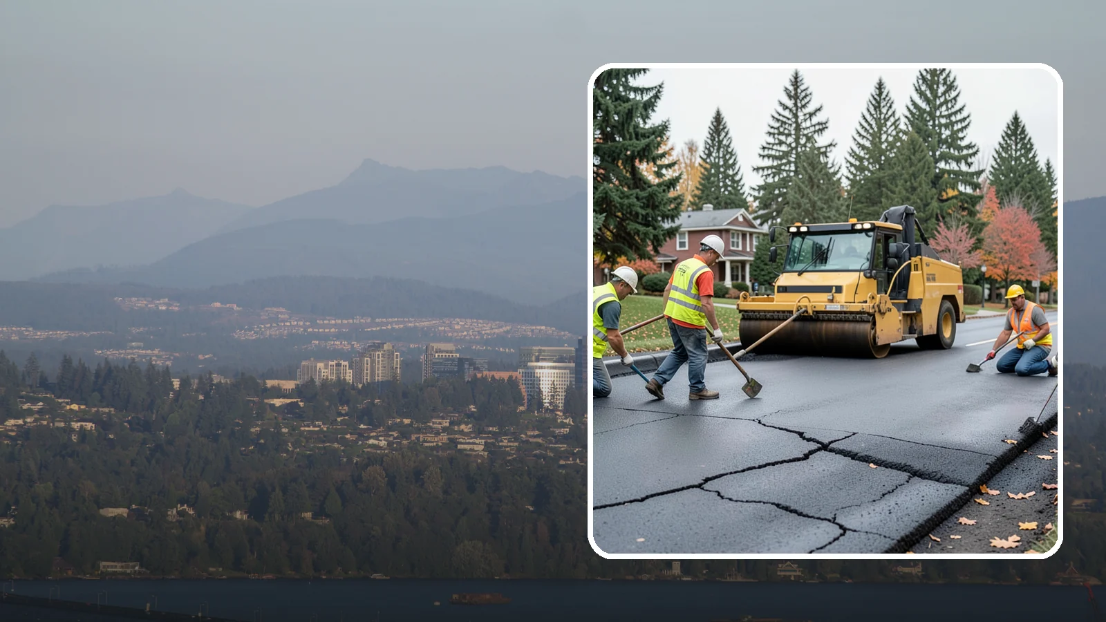 Pavement Repair in Medina, King County, WA - Comprehensive pavement repair addressing base failures, alligator cracking, and structural deterioration.