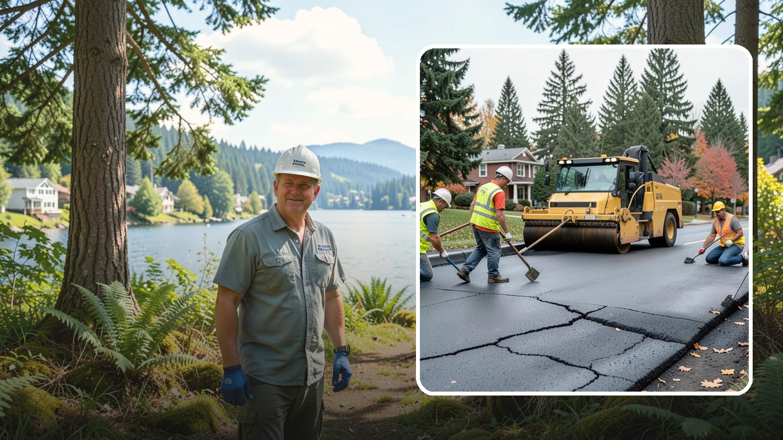 Pavement Repair in Milton, King County, WA - Comprehensive pavement repair addressing base failures, alligator cracking, and structural deterioration.