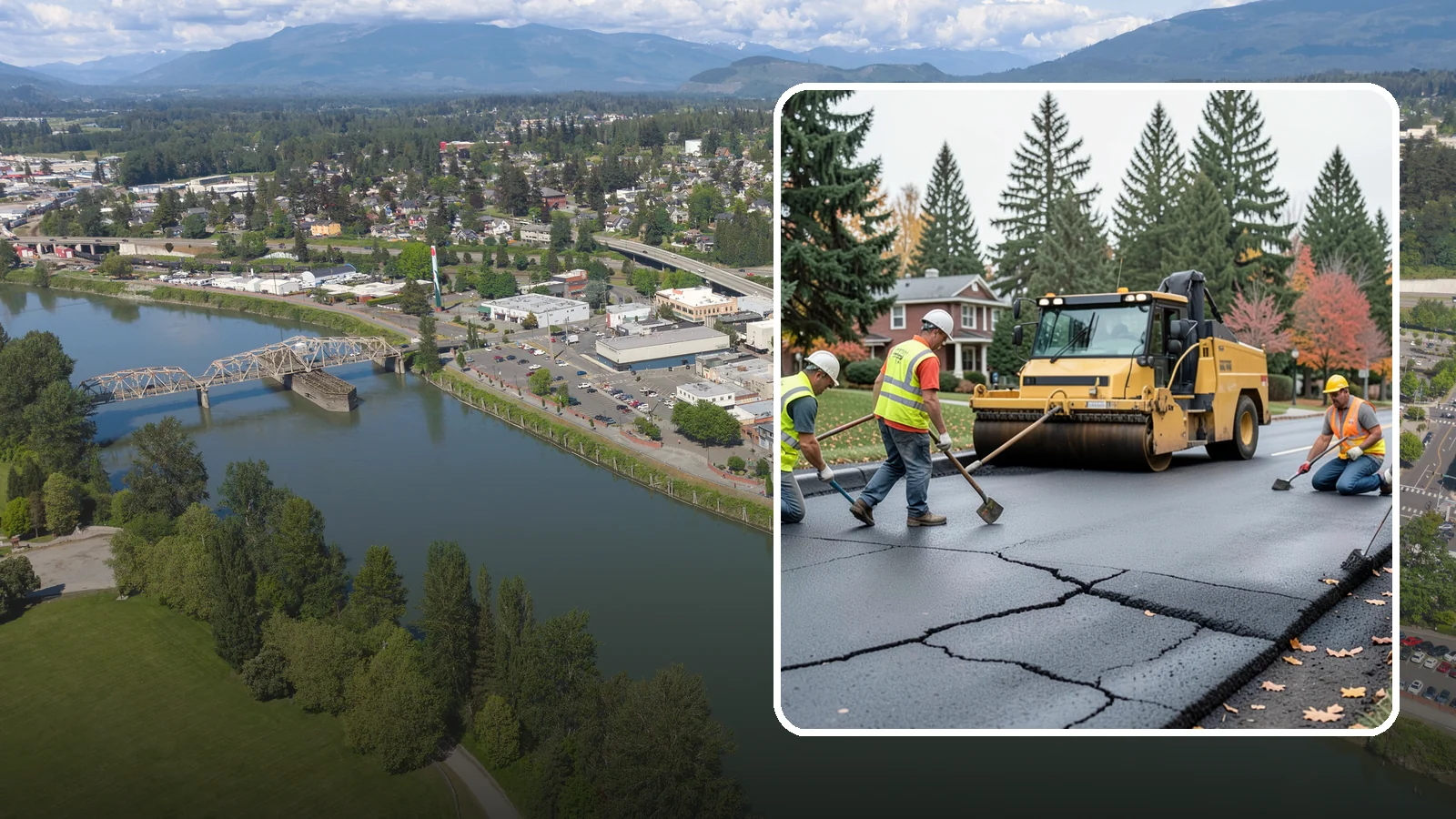 Pavement Repair in Mount Vernon, Skagit County, WA - Comprehensive pavement repair addressing base failures, alligator cracking, and structural deterioration.