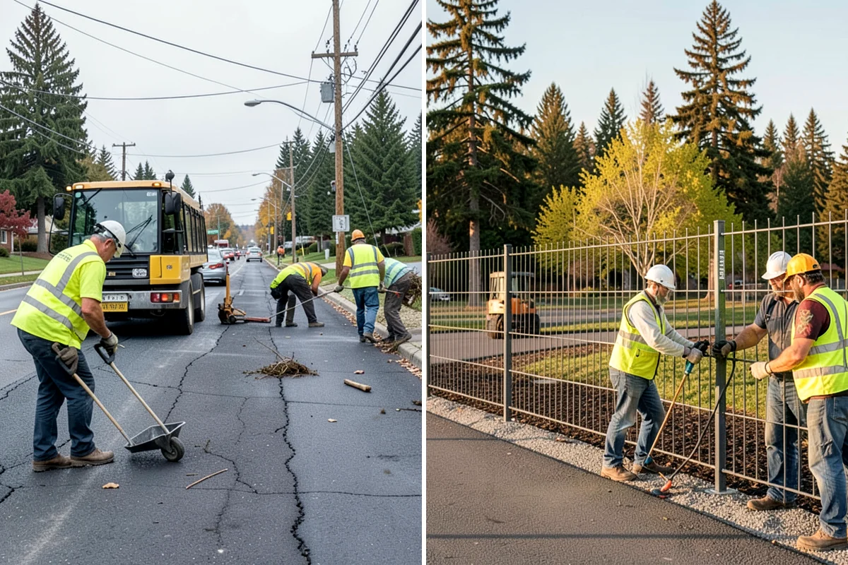 Pavement Repair in Normandy Park, King County, WA - Diagnose the failure mode and mark the limits