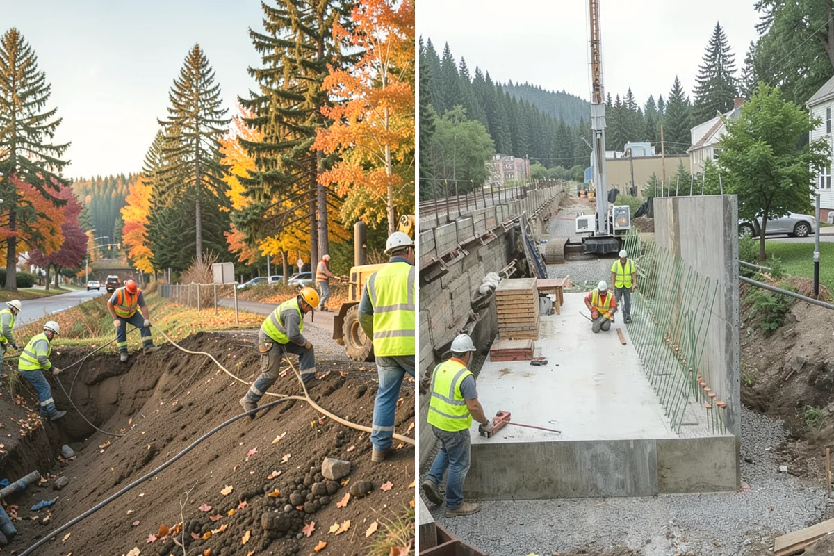 Pavement Repair in North Bend, King County, WA - Diagnose the failure mode and mark the limits