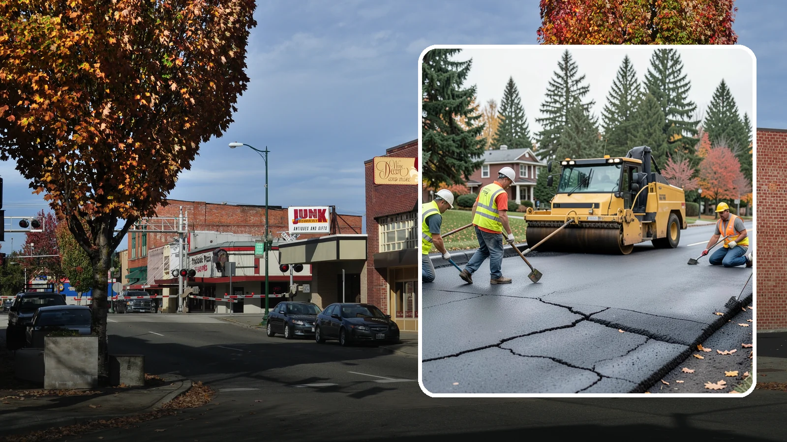Pavement Repair in Puyallup, Pierce County, WA - Comprehensive pavement repair addressing base failures, alligator cracking, and structural deterioration.