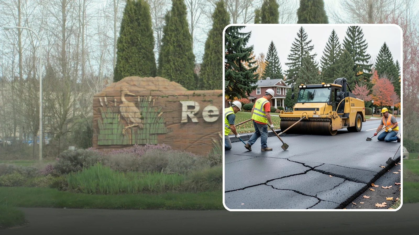 Pavement Repair in Renton, King County, WA - Comprehensive pavement repair addressing base failures, alligator cracking, and structural deterioration.