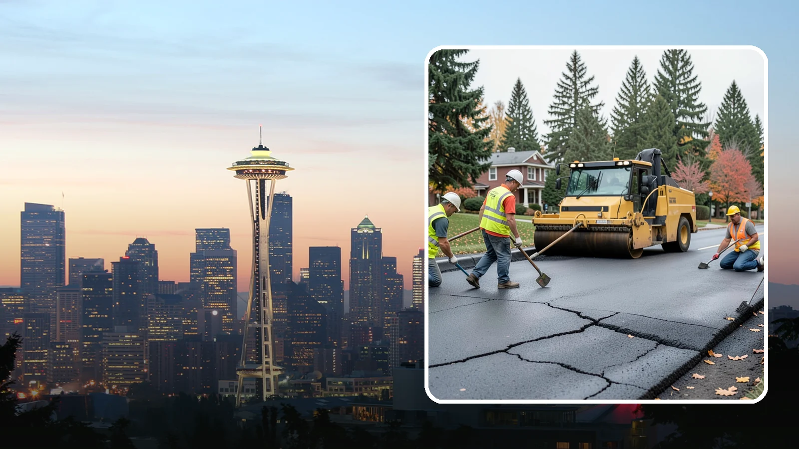 Pavement Repair in Seattle, King County, WA - Comprehensive pavement repair addressing base failures, alligator cracking, and structural deterioration.