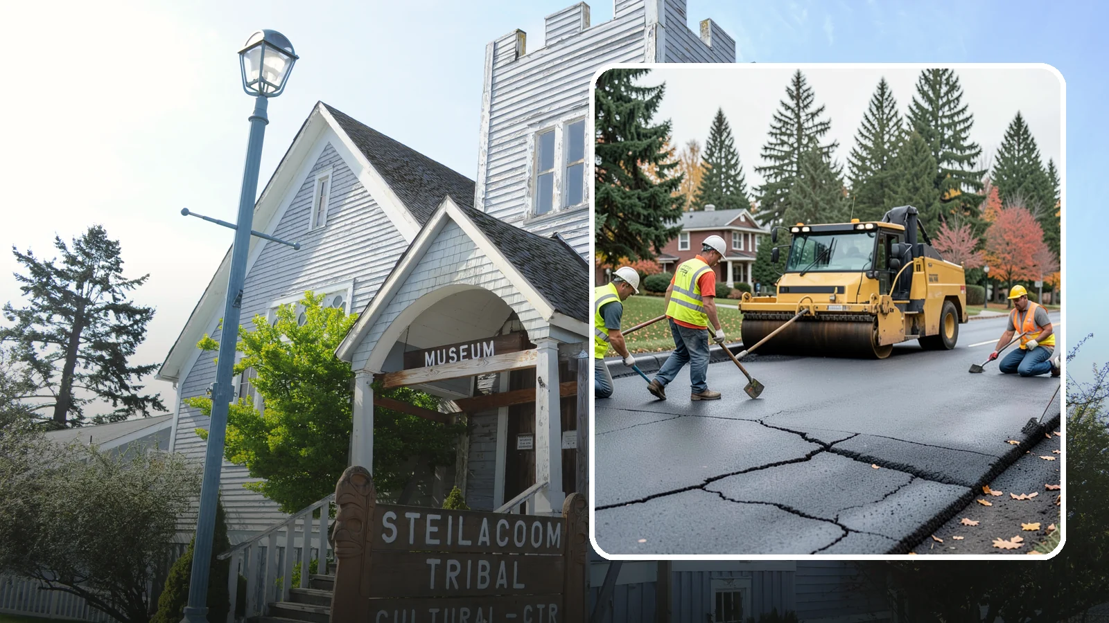 Pavement Repair in Steilacoom, Pierce County, WA - Comprehensive pavement repair addressing base failures, alligator cracking, and structural deterioration.