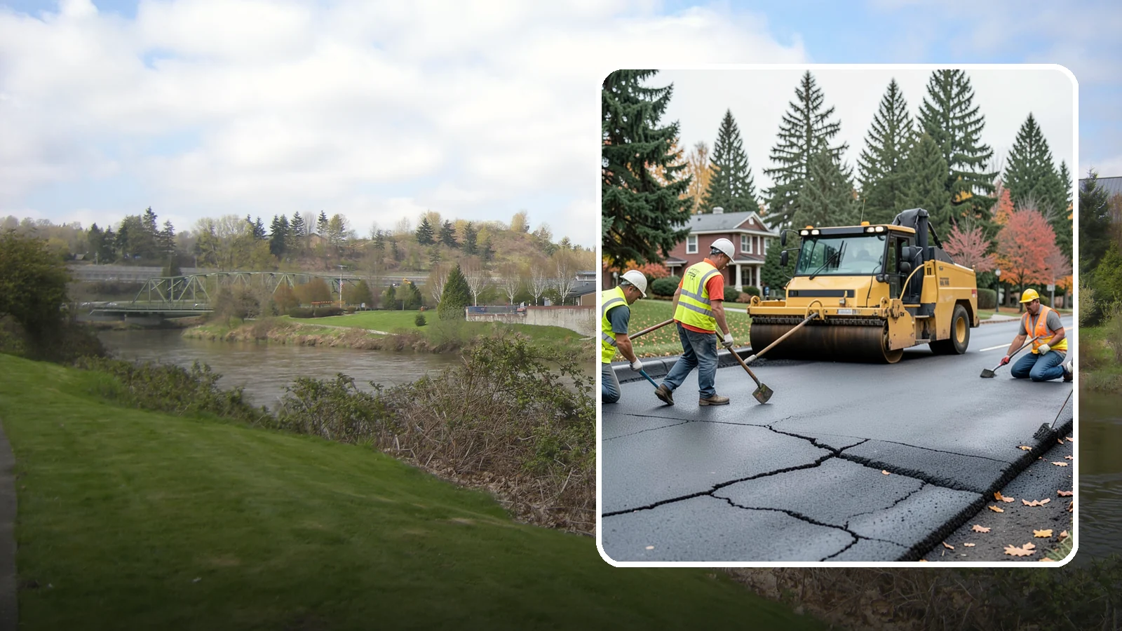 Pavement Repair in Tukwila, King County, WA - Comprehensive pavement repair addressing base failures, alligator cracking, and structural deterioration.