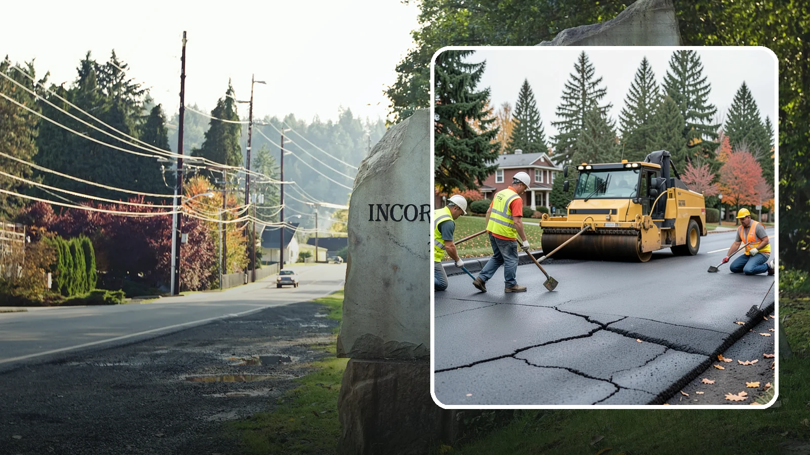 Pavement Repair in Wilkeson, Pierce County, WA - Comprehensive pavement repair addressing base failures, alligator cracking, and structural deterioration.