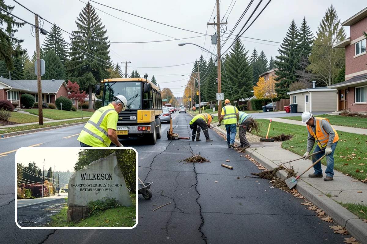 Pavement Repair in Wilkeson, Pierce County, WA - Repairs address the base failure, not just the surface