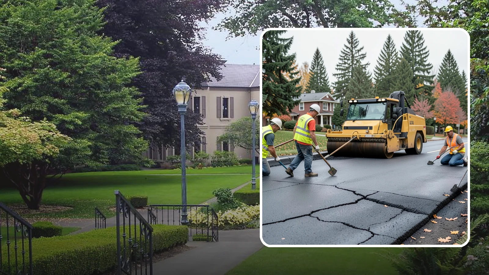 Pavement Repair in Woodinville, King County, WA - Comprehensive pavement repair addressing base failures, alligator cracking, and structural deterioration.