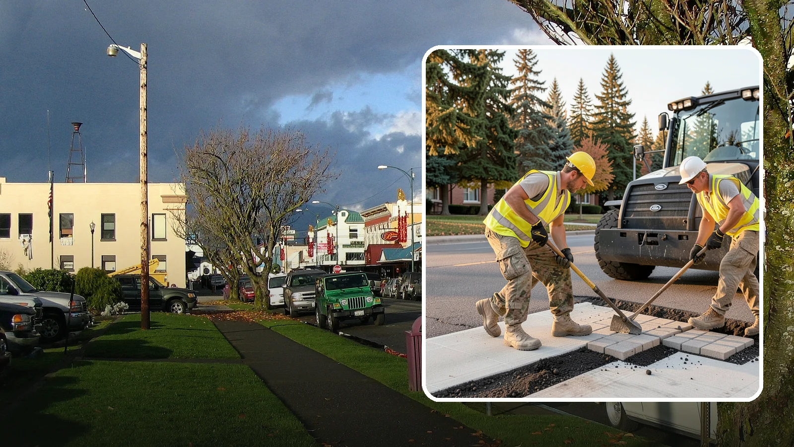Paver Repairs in Arlington, Snohomish County, WA - We reset settled, heaved, and displaced pavers in plazas, walkways, and crosswalks to restore a safe, level surface.