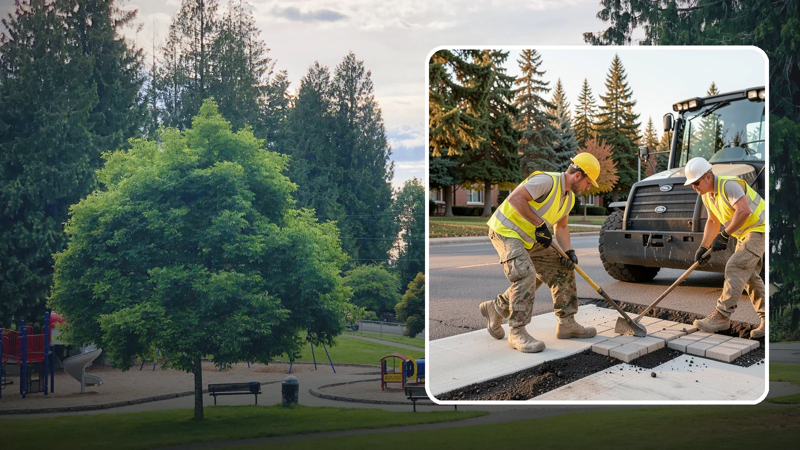 Paver Repairs in Bonney Lake, Pierce County, WA - We reset settled, heaved, and displaced pavers in plazas, walkways, and crosswalks to restore a safe, level surface.