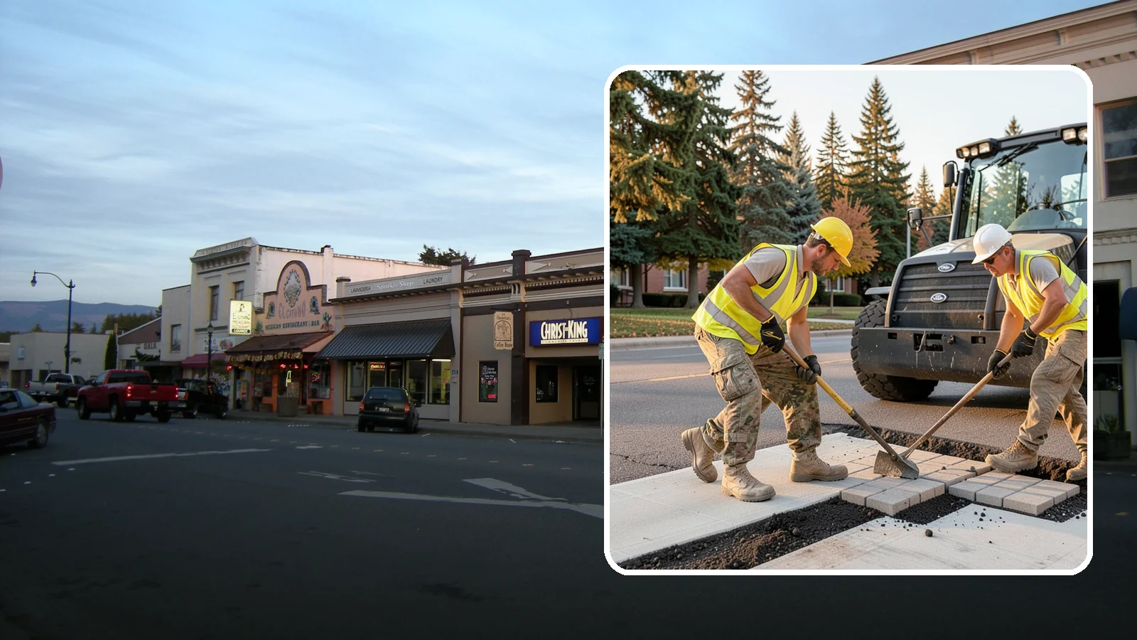 Paver Repairs in Burlington, Skagit County, WA - We reset settled, heaved, and displaced pavers in plazas, walkways, and crosswalks to restore a safe, level surface.