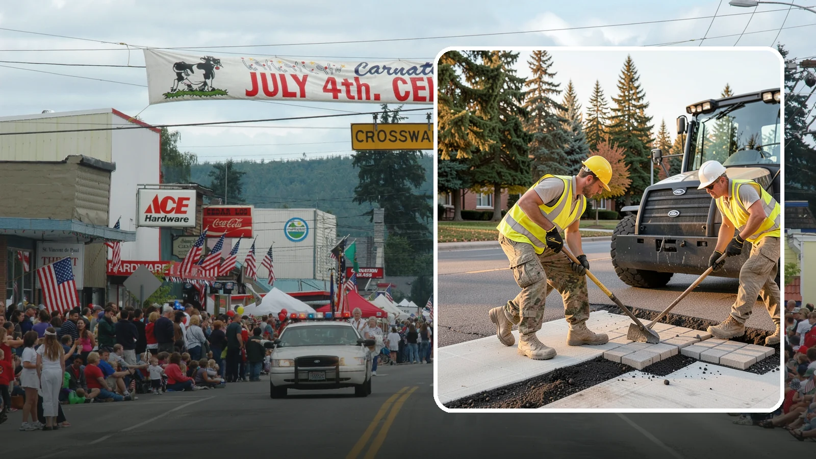 Paver Repairs in Carnation, King County, WA - We reset settled, heaved, and displaced pavers in plazas, walkways, and crosswalks to restore a safe, level surface.