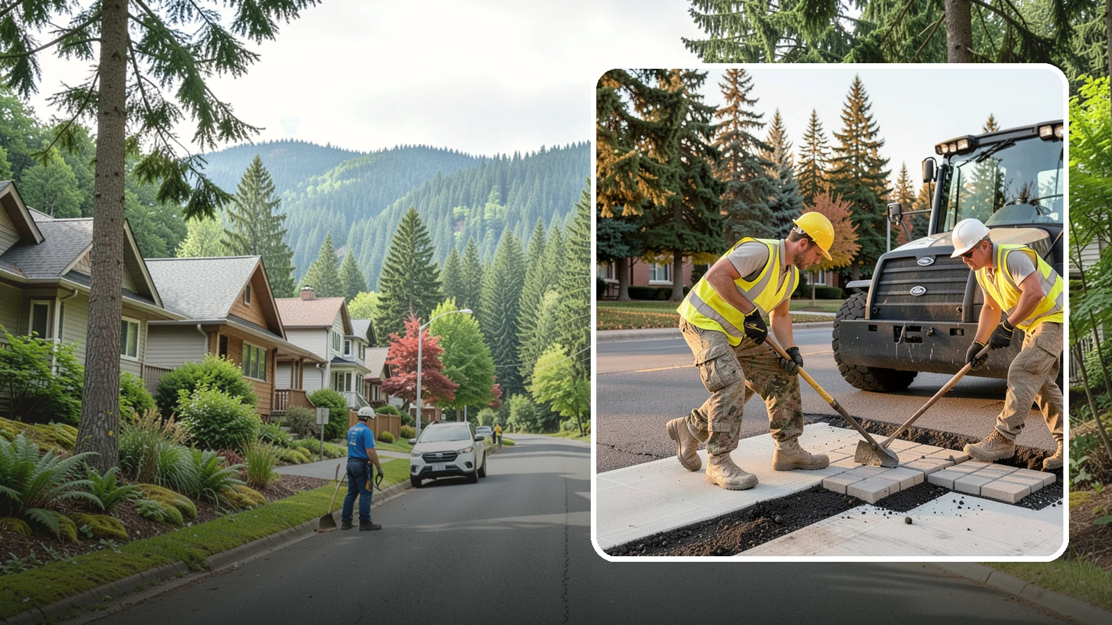 Paver Repairs in Darrington, Snohomish County, WA - We reset settled, heaved, and displaced pavers in plazas, walkways, and crosswalks to restore a safe, level surface.