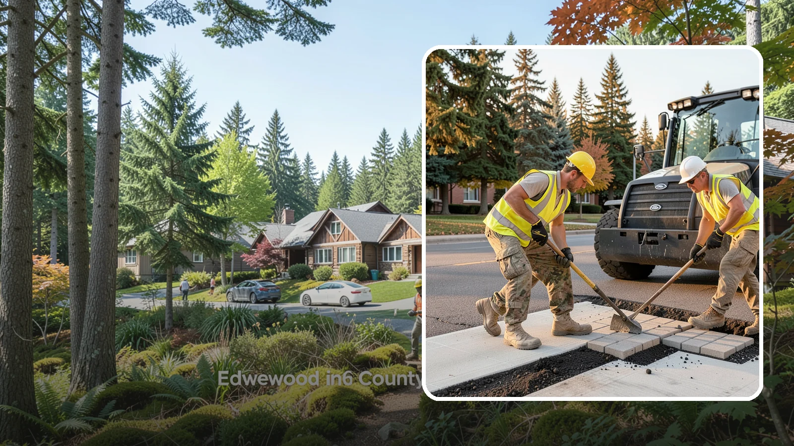 Paver Repairs in Edgewood, Pierce County, WA - We reset settled, heaved, and displaced pavers in plazas, walkways, and crosswalks to restore a safe, level surface.