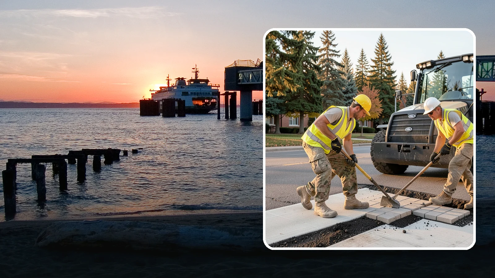 Paver Repairs in Edmonds, Snohomish County, WA - We reset settled, heaved, and displaced pavers in plazas, walkways, and crosswalks to restore a safe, level surface.
