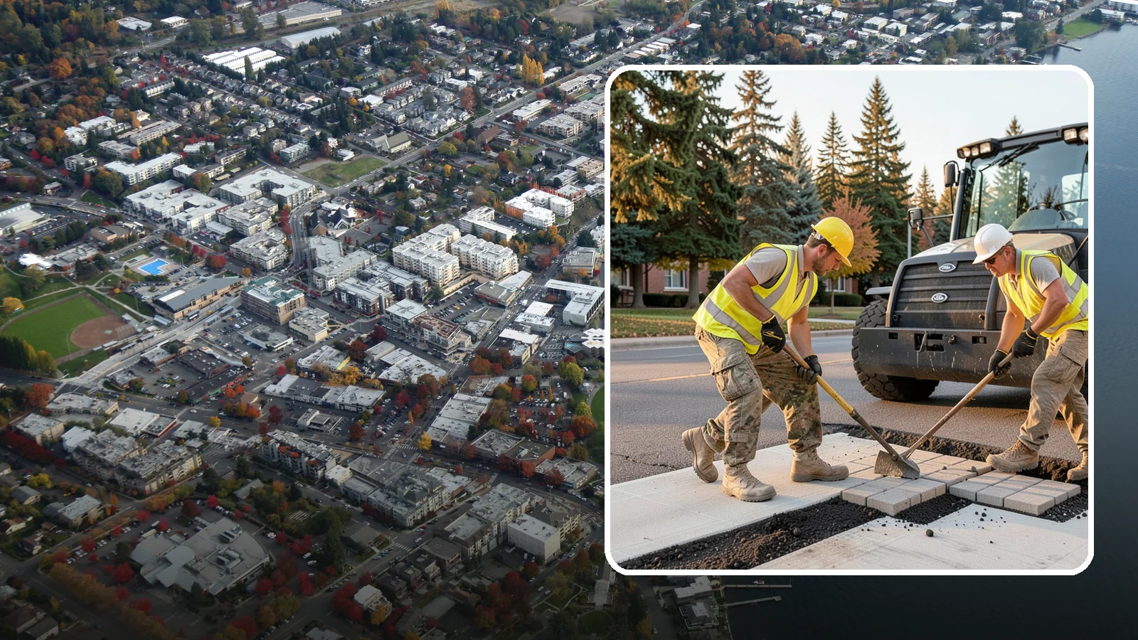 Paver Repairs in Kirkland, King County, WA - We reset settled, heaved, and displaced pavers in plazas, walkways, and crosswalks to restore a safe, level surface.
