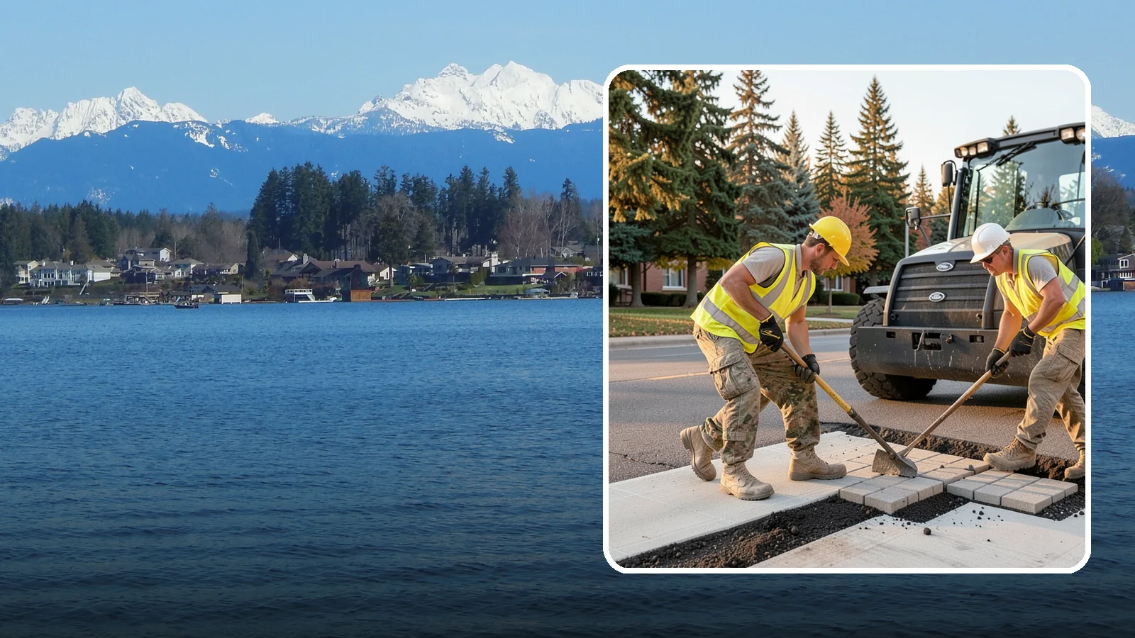 Paver Repairs in Lake Stevens, Snohomish County, WA - We reset settled, heaved, and displaced pavers in plazas, walkways, and crosswalks to restore a safe, level surface.