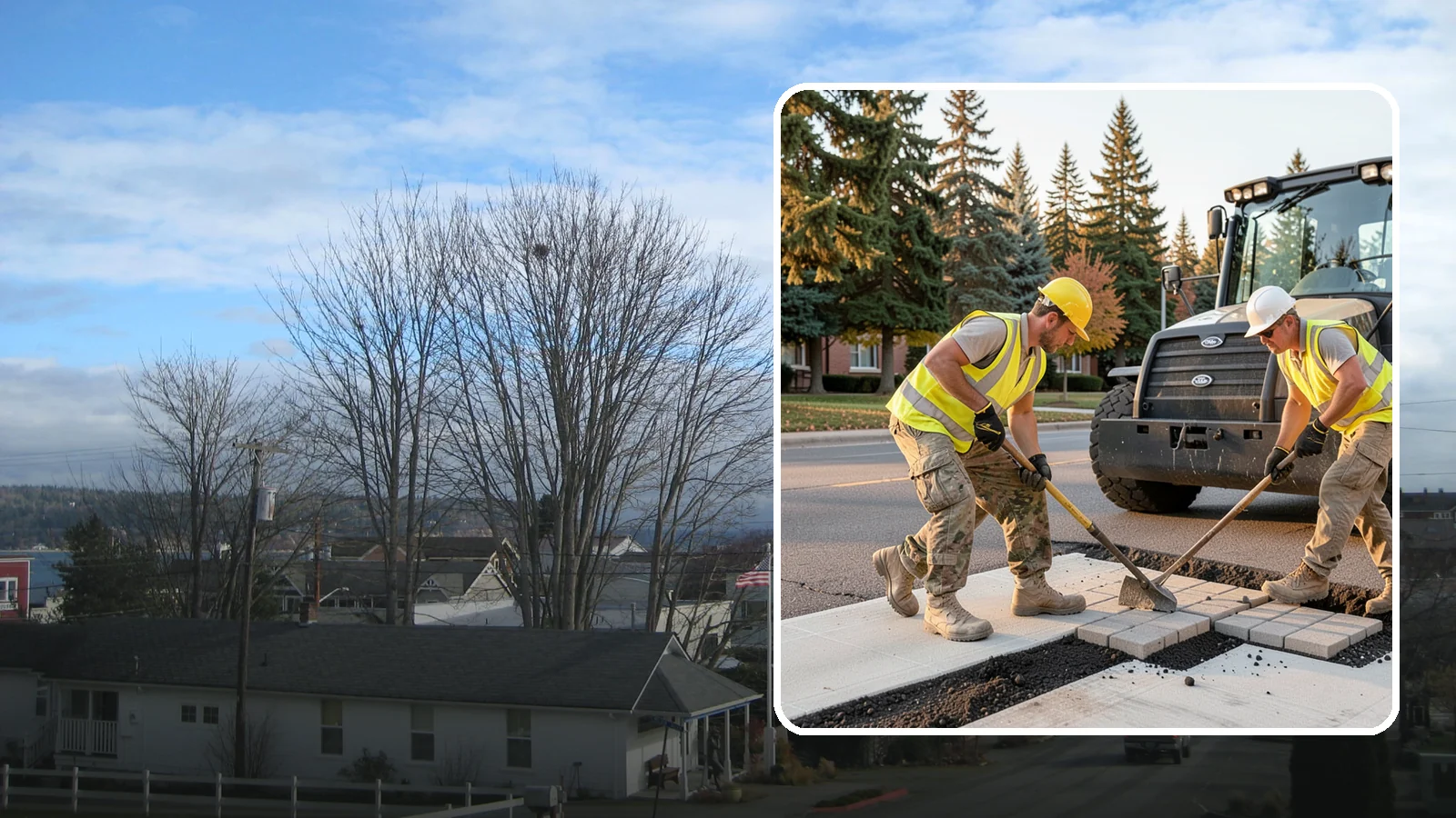 Paver Repairs in Langley, Island County, WA - We reset settled, heaved, and displaced pavers in plazas, walkways, and crosswalks to restore a safe, level surface.