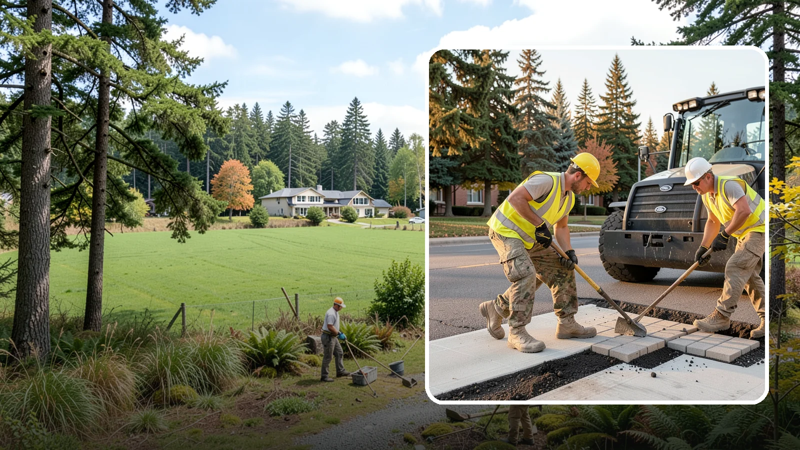Paver Repairs in Lyman, Skagit County, WA - We reset settled, heaved, and displaced pavers in plazas, walkways, and crosswalks to restore a safe, level surface.