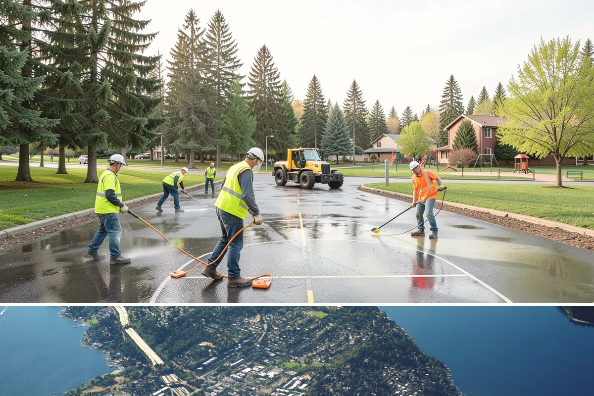 Paver Repairs in Mercer Island, King County, WA - Paver resetting is best performed in the drier months when bedding and joint sand can be compacted and set without saturation.
