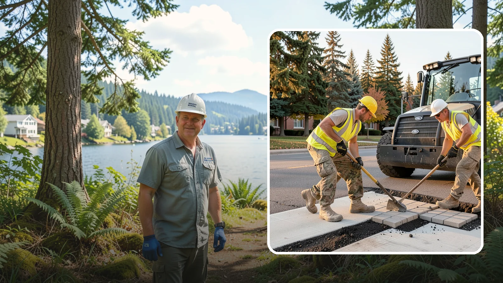 Paver Repairs in Milton, King County, WA - We reset settled, heaved, and displaced pavers in plazas, walkways, and crosswalks to restore a safe, level surface.