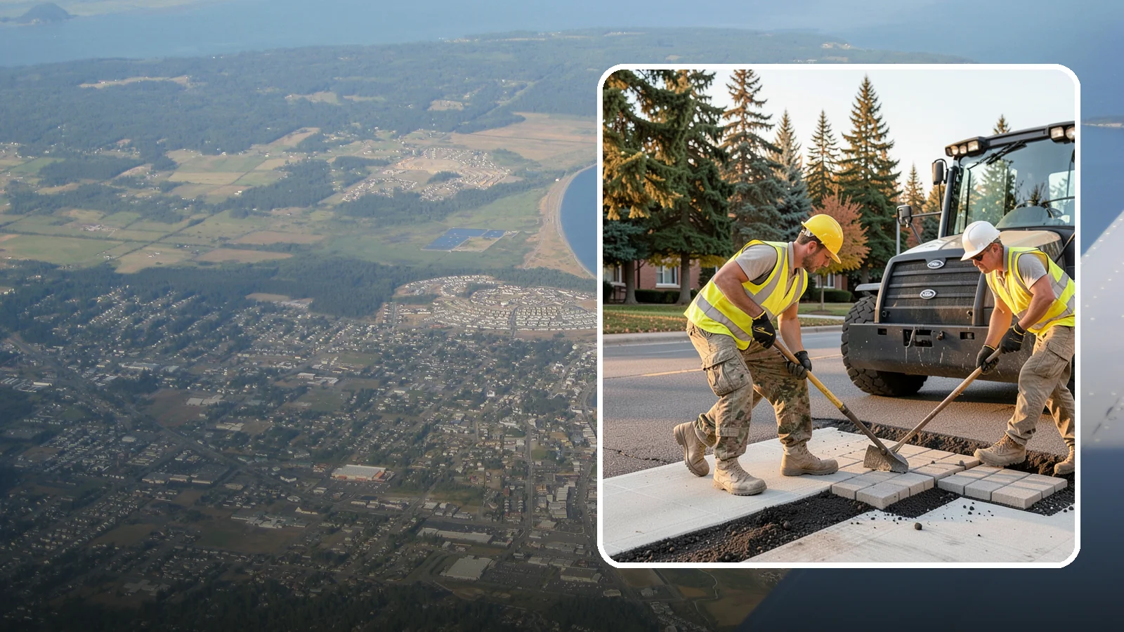 Paver Repairs in Oak Harbor, Island County, WA - We reset settled, heaved, and displaced pavers in plazas, walkways, and crosswalks to restore a safe, level surface.
