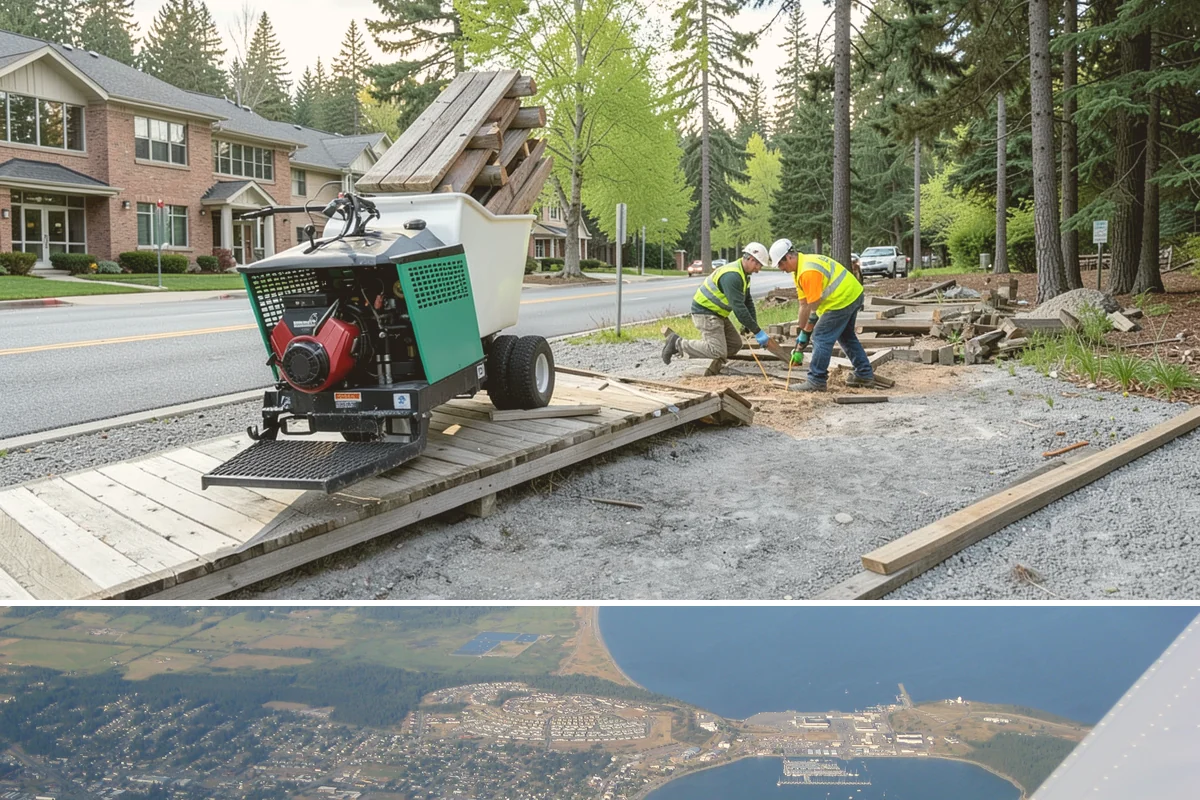 Paver Repairs in Oak Harbor, Island County, WA - Paver resetting is best performed in the drier months when bedding and joint sand can be compacted and set without saturation.