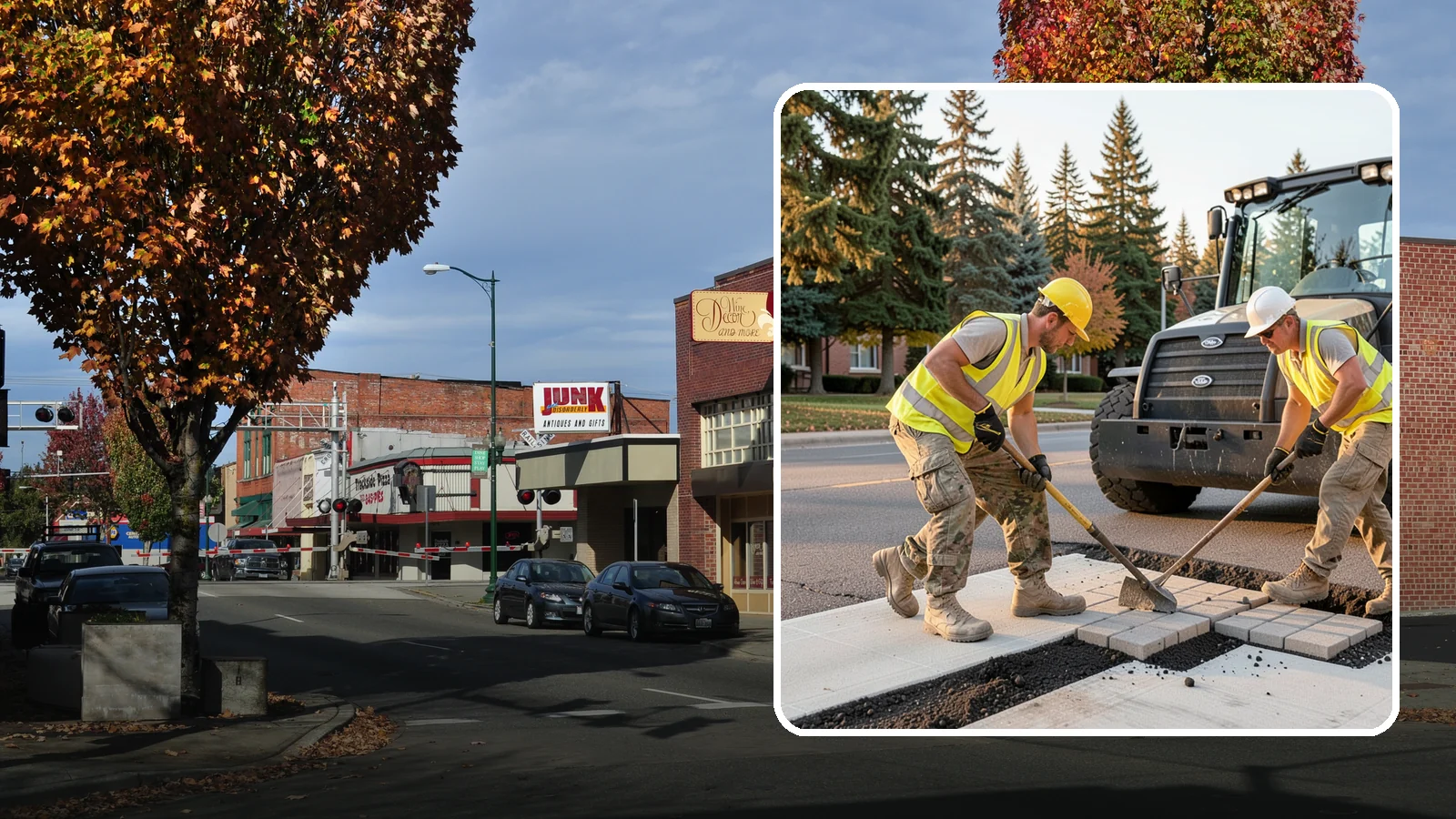 Paver Repairs in Puyallup, Pierce County, WA - We reset settled, heaved, and displaced pavers in plazas, walkways, and crosswalks to restore a safe, level surface.