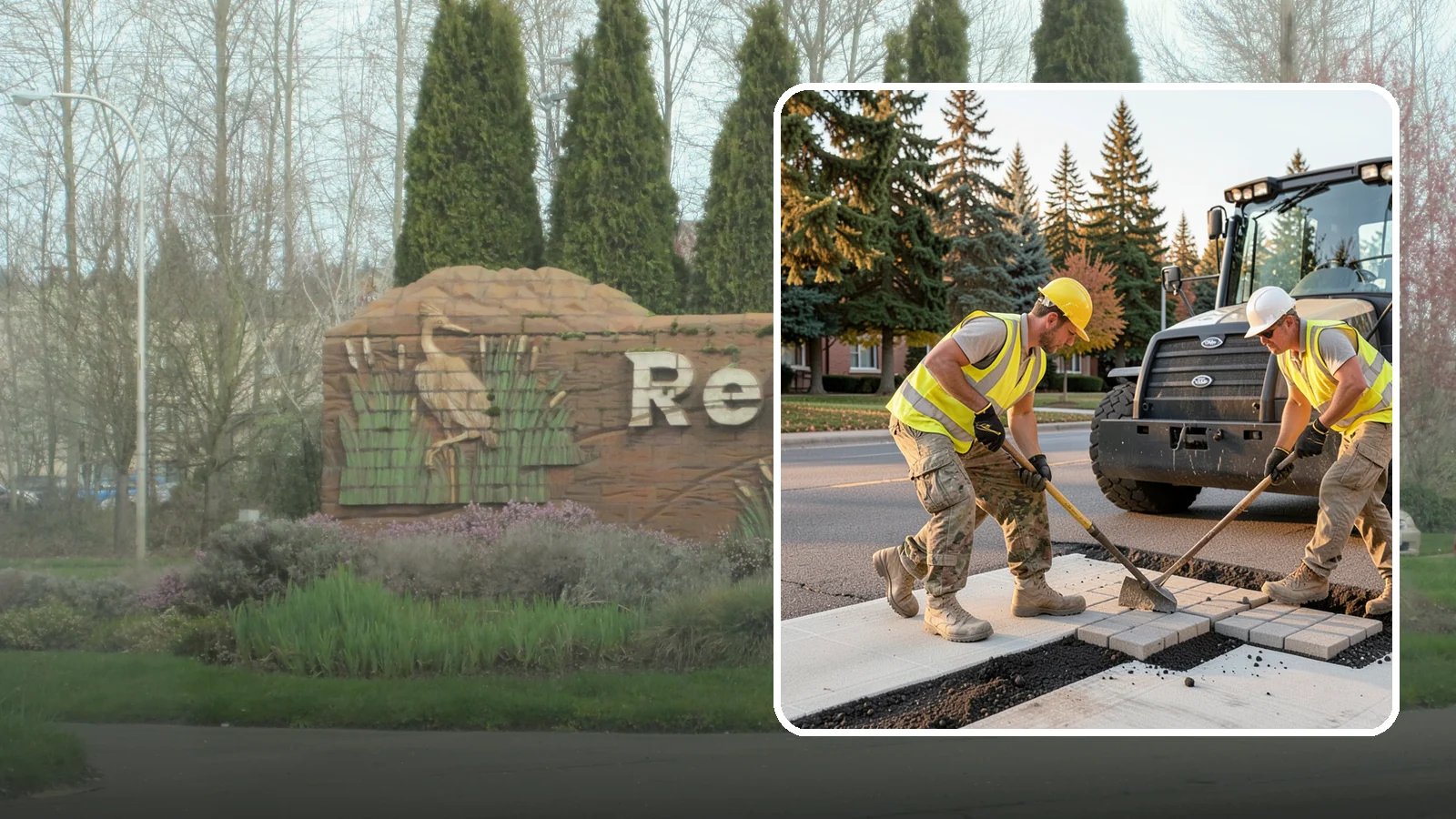 Paver Repairs in Renton, King County, WA - We reset settled, heaved, and displaced pavers in plazas, walkways, and crosswalks to restore a safe, level surface.