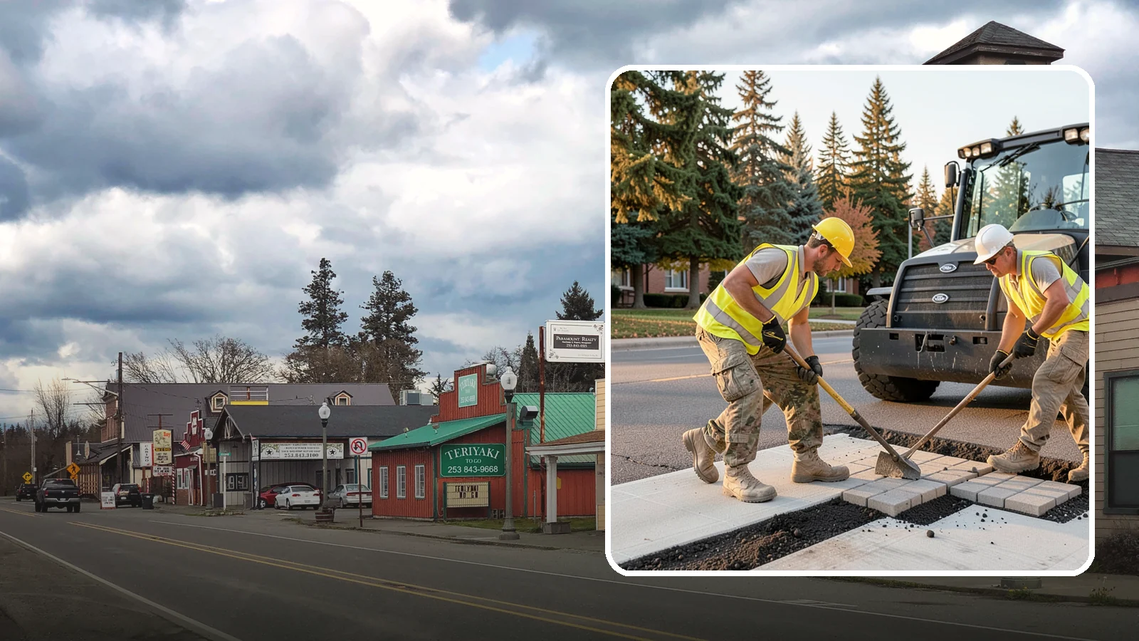 Paver Repairs in Roy, Pierce County, WA - We reset settled, heaved, and displaced pavers in plazas, walkways, and crosswalks to restore a safe, level surface.
