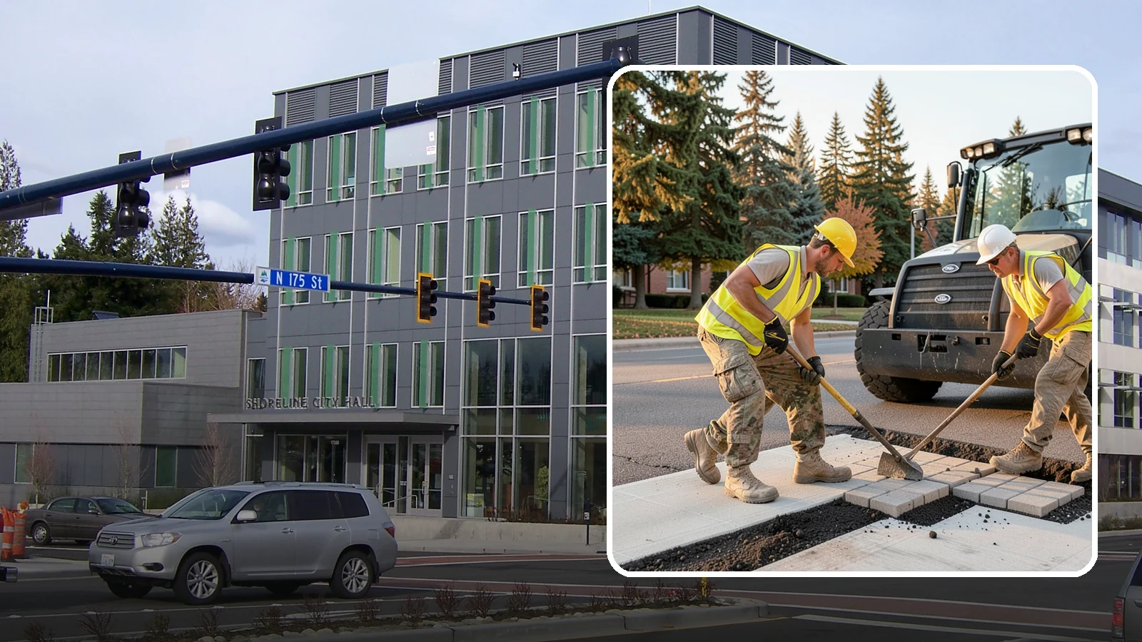 Paver Repairs in Shoreline, King County, WA - We reset settled, heaved, and displaced pavers in plazas, walkways, and crosswalks to restore a safe, level surface.