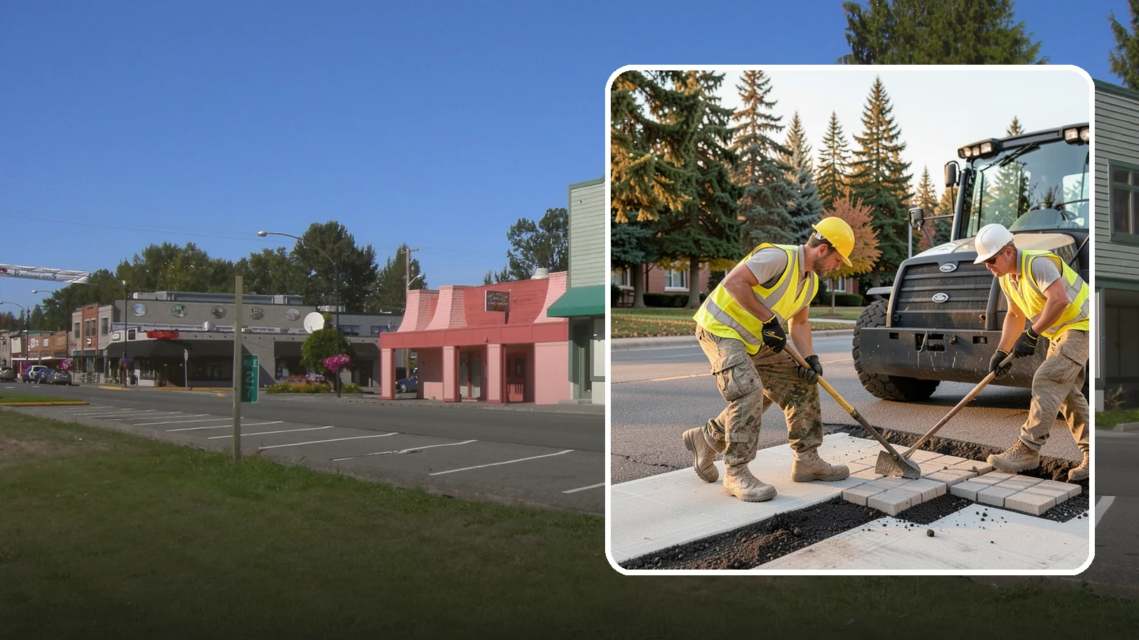 Paver Repairs in Snoqualmie, King County, WA - We reset settled, heaved, and displaced pavers in plazas, walkways, and crosswalks to restore a safe, level surface.