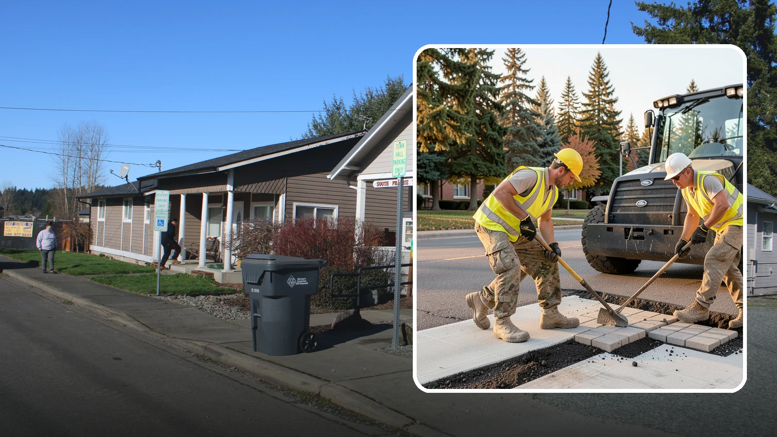 Paver Repairs in South Prairie, Pierce County, WA - We reset settled, heaved, and displaced pavers in plazas, walkways, and crosswalks to restore a safe, level surface.