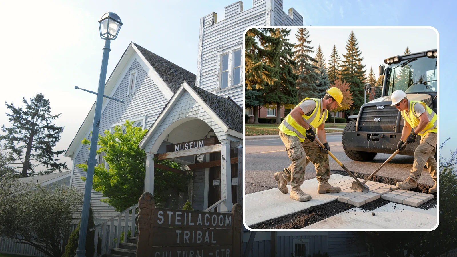 Paver Repairs in Steilacoom, Pierce County, WA - We reset settled, heaved, and displaced pavers in plazas, walkways, and crosswalks to restore a safe, level surface.