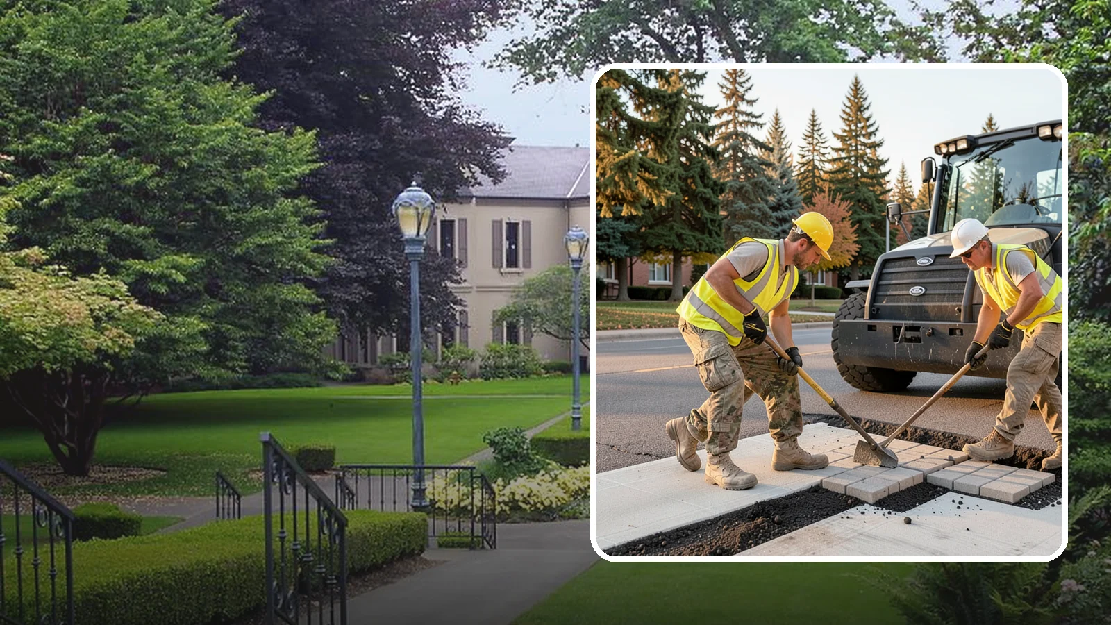 Paver Repairs in Woodinville, King County, WA - We reset settled, heaved, and displaced pavers in plazas, walkways, and crosswalks to restore a safe, level surface.