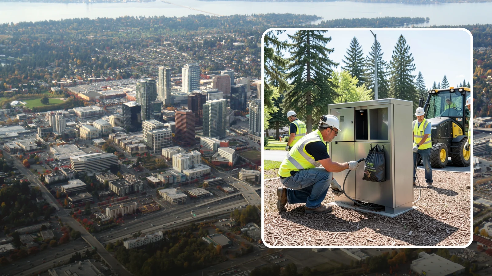 Pet Waste Station Installation in Bellevue, King County, WA - We install pet waste stations with bag dispensers and anchored receptacles along trails and in parks.