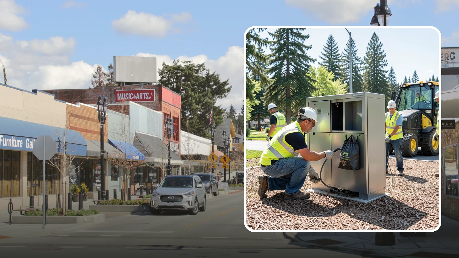 Pet Waste Station Installation in Bothell, King County, WA - We install pet waste stations with bag dispensers and anchored receptacles along trails and in parks.